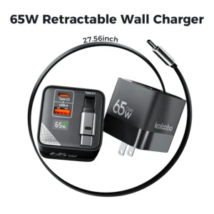 65W Retractable GaN Charger